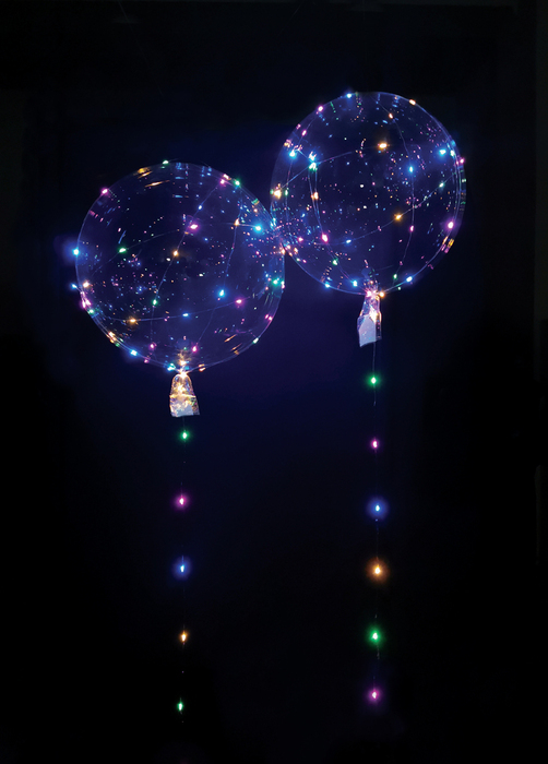 LED ballon Ø50 cm 2 stk. multifarvet